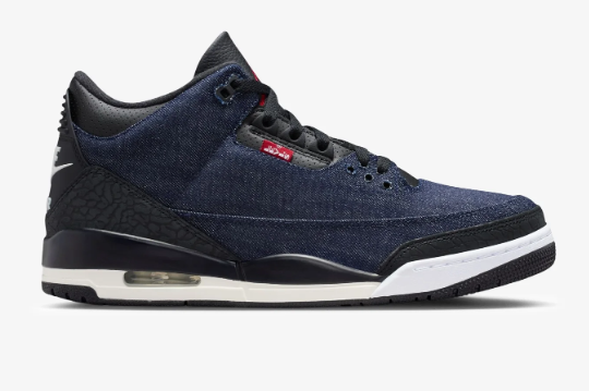 Air Jordan x Levi's 3 Retro 'Indigo & Gym Red' TD IQ8059-400