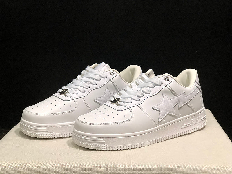 BAPE STA Low 'Triple White' Sneakers