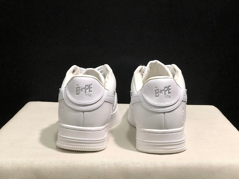 BAPE STA Low 'Triple White' Sneakers