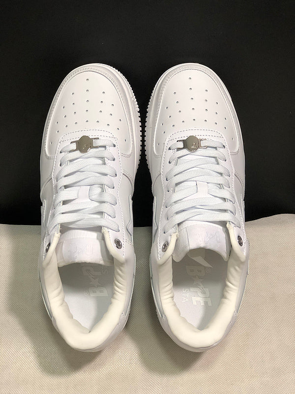 BAPE STA Low 'Triple White' Sneakers