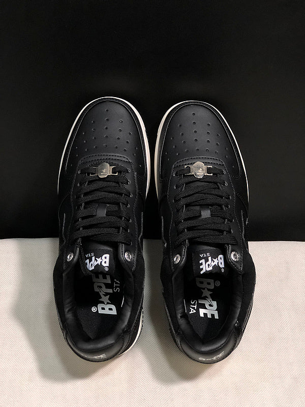 BAPE STA Low 'Triple Black' Sneakers