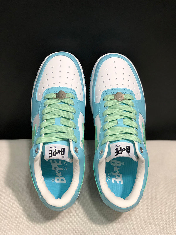 BAPE x Adidas Samba – Blue & Teal Star Edition