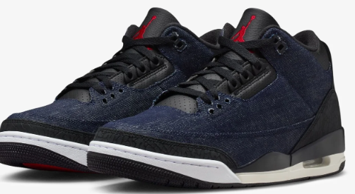 Air Jordan x Levi's 3 Retro 'Indigo & Gym Red' TD IQ8059-400