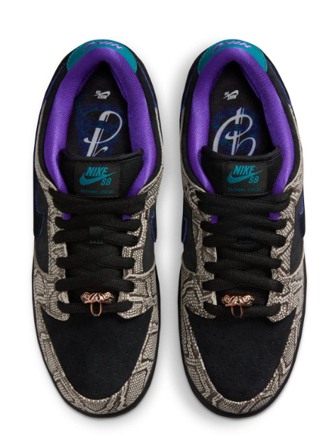 Nike SB Dunk Low 'Dashawn Jordan' Snake Skin Black/Fierce Purple 313170-017