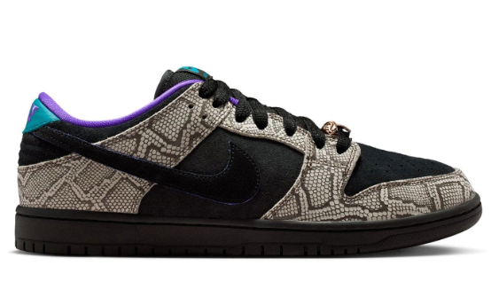 Nike SB Dunk Low 'Dashawn Jordan' Snake Skin Black/Fierce Purple 313170-017